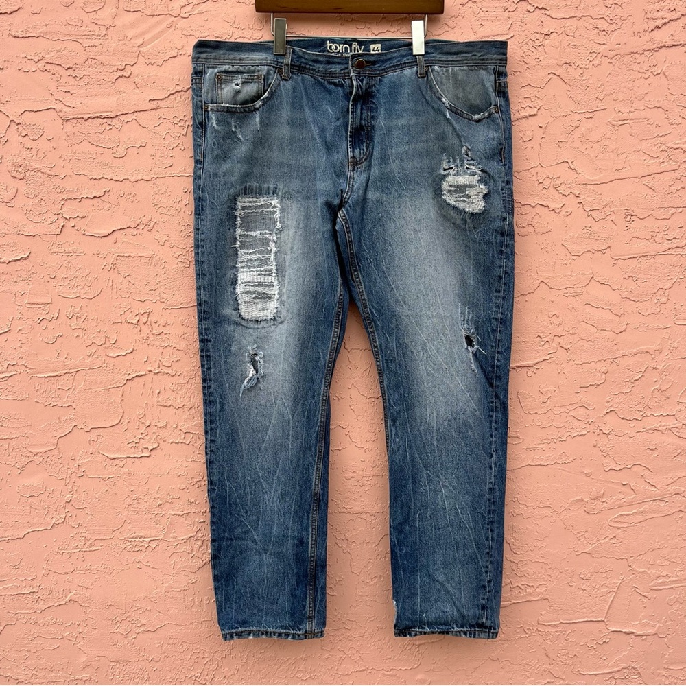 Born Fly Distressed Denim Jeans Mens Size 44
